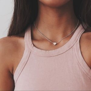 ARRIVED! NEW FASHION DAINTY SILVER HEART NECKLACE